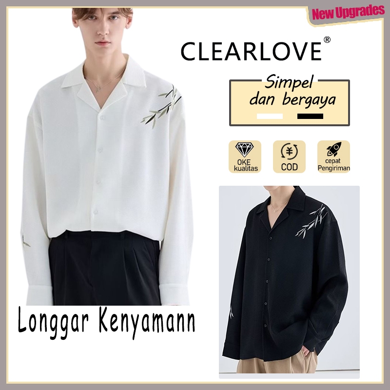 Kaos gaya Cina kemeja gaya korea Kaos gaya kemeja kancing Korea KEMEJA FLEECE PRIA Baju pria  Kaos P