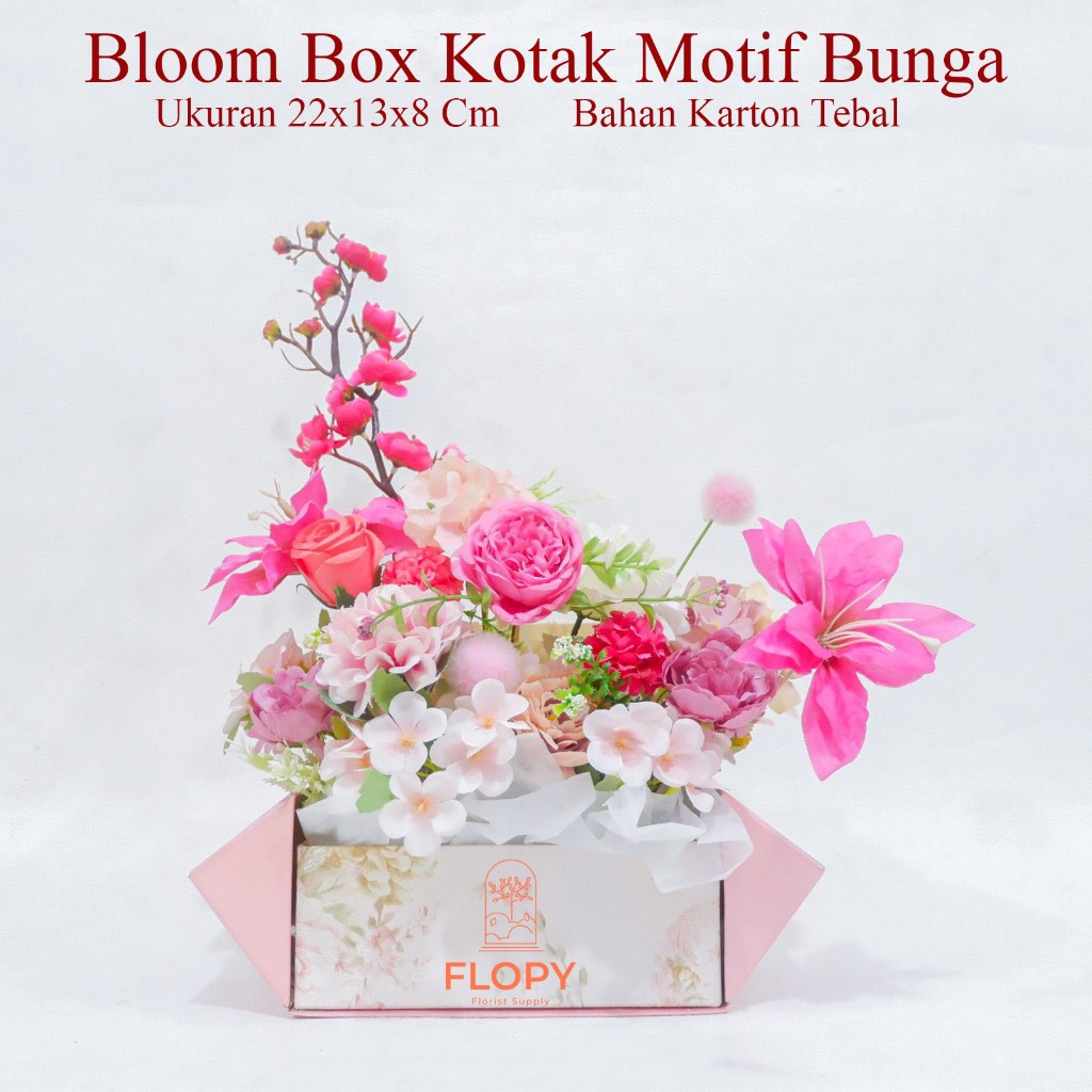 

Bloom Box Kotak Motif Bunga / Kotak Hampers / Kotak Kado