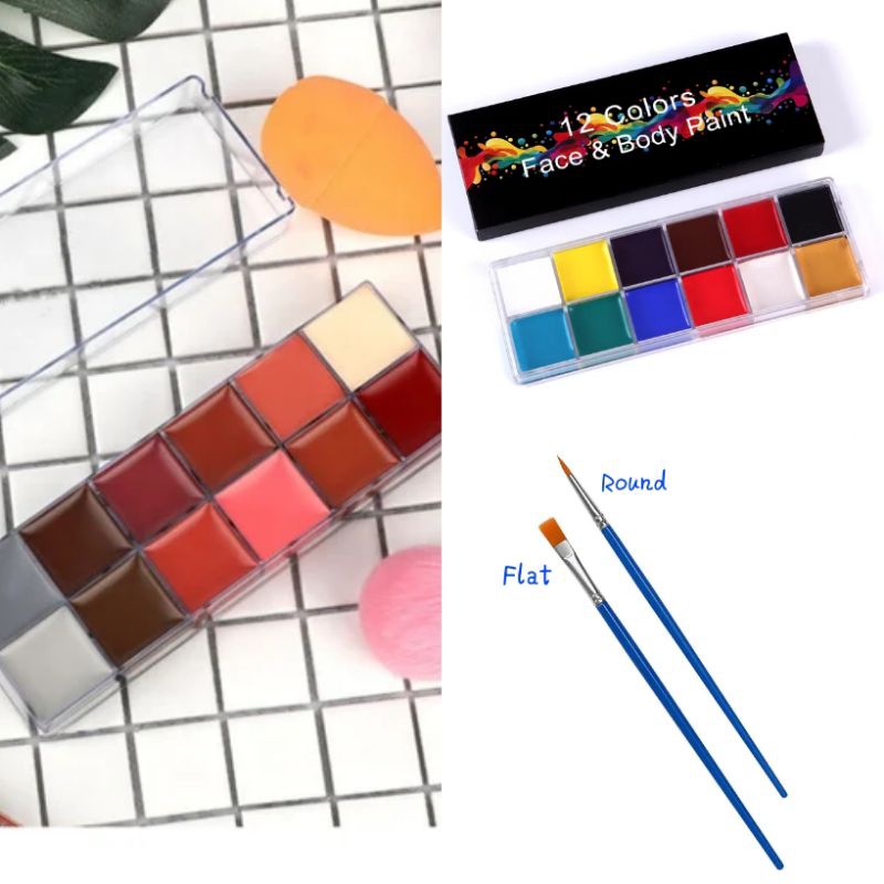 12 Warna Face Painting Body Painting DIY Face Make UP untuk Wajah