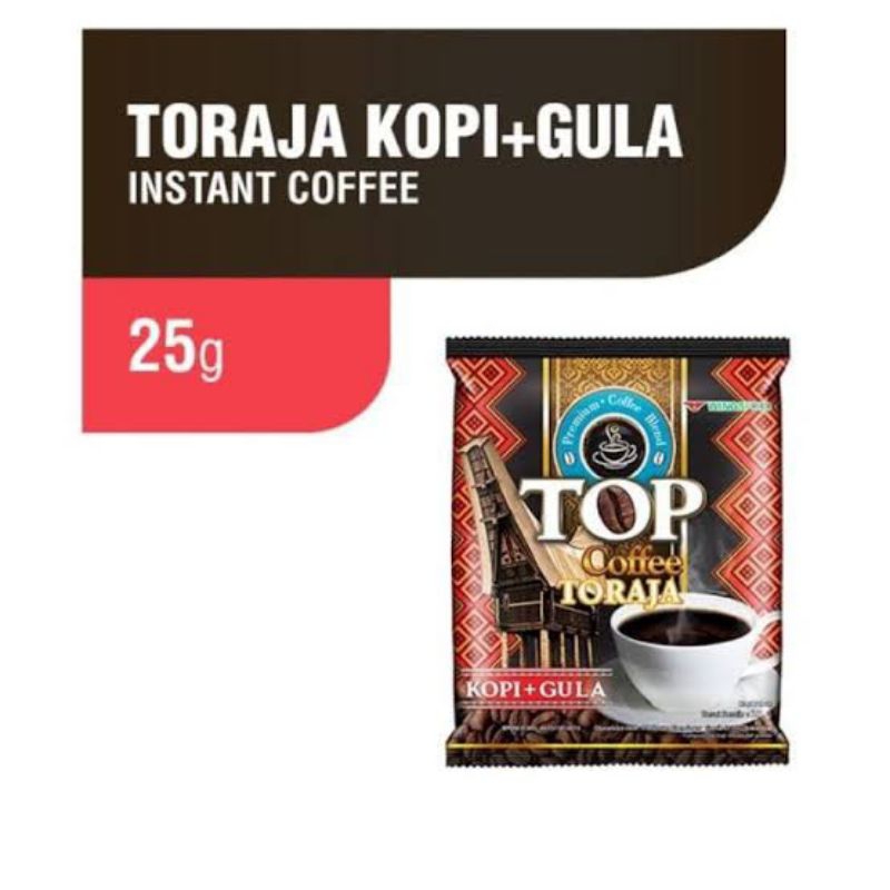 

Top Coffe Kopi Gula Toraja 25 Gram x 12 pcs (1 renceng)
