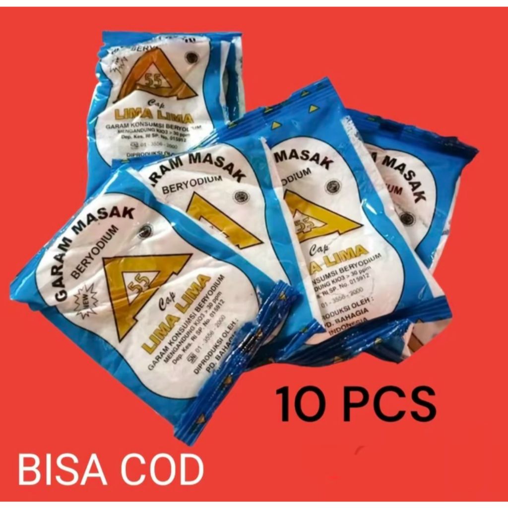 

murah paket 10 pcs Garam Masak Halus Beryodium berat100 gram per pack