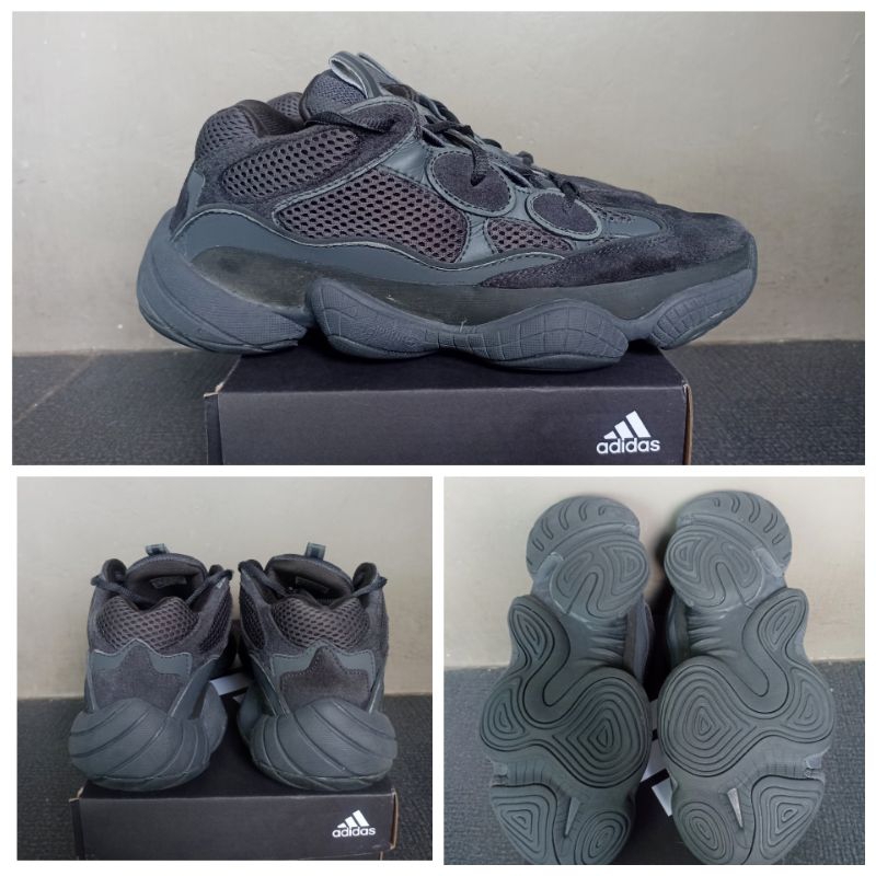 Sepatu adidas yeezy 500 black original second kondisi oke size 42