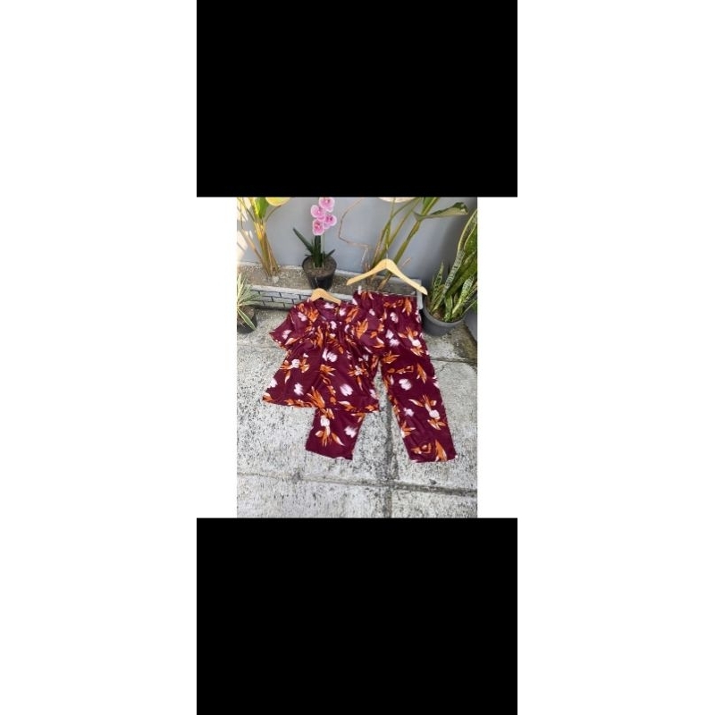 Oneset Rayon, setelan Rayon lengan pendek