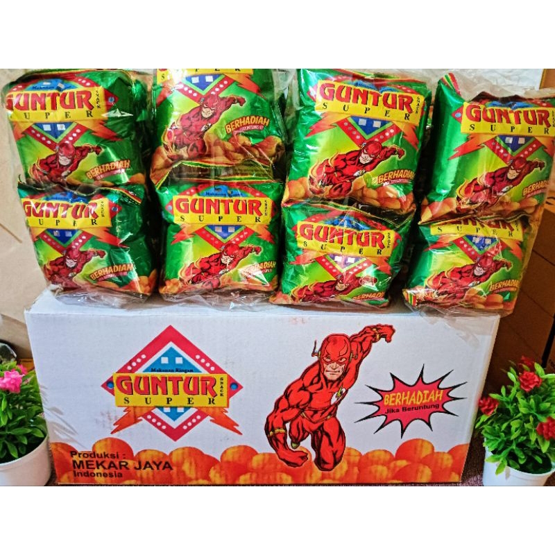 

Snack Chiki Guntur Super Hero Isi 40 Pcs Berhadiah Per karton