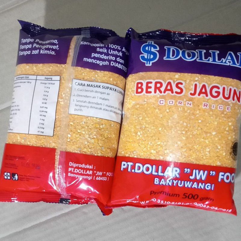 

BERAS JAGUNG DOLLAR 500Gram // beras jagung // cap dollar