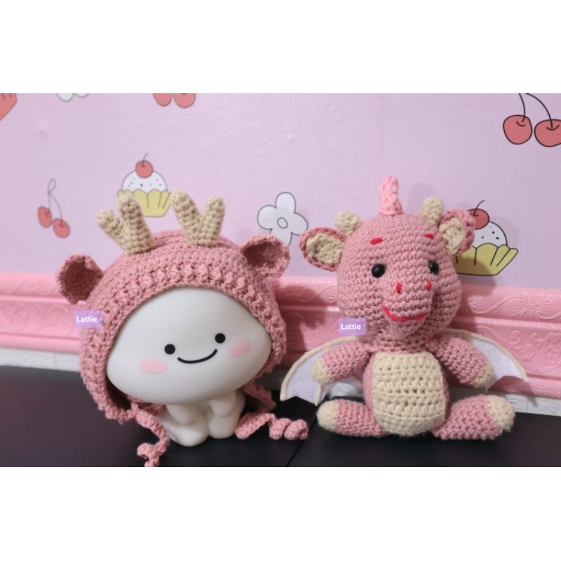 HANDMADE BONET NAGA/ TOPI NEWBORN NAGA /SANDAL TOPI NAGA/DRAGON HAT/ANAK KECIL/TOPI ANAK LUCU/BONEKA