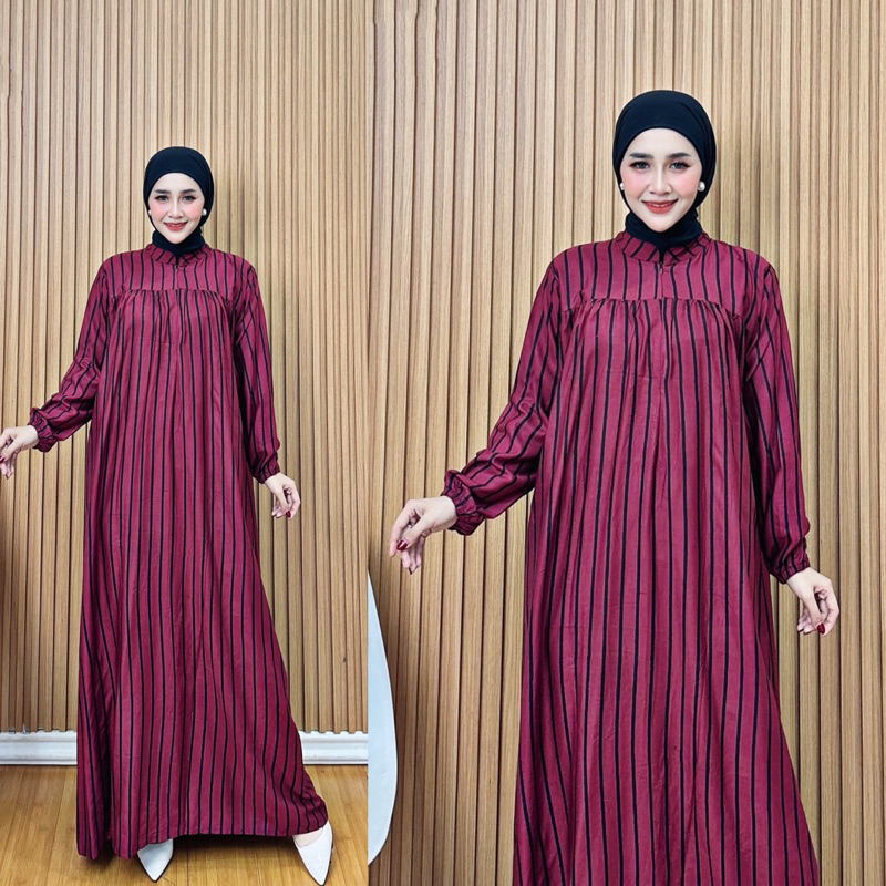Gamis Rayon Premium Garis Megar