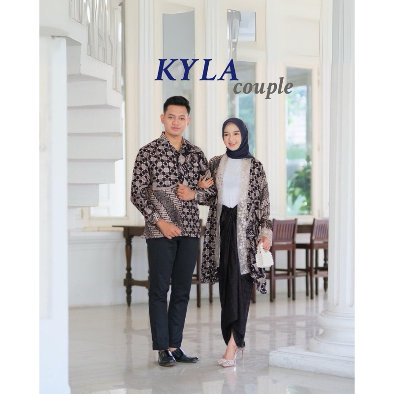 Kyla Couple Series - Outer Batik Viscose & Rok Lilit (Tanpa Inner) + Kemeja