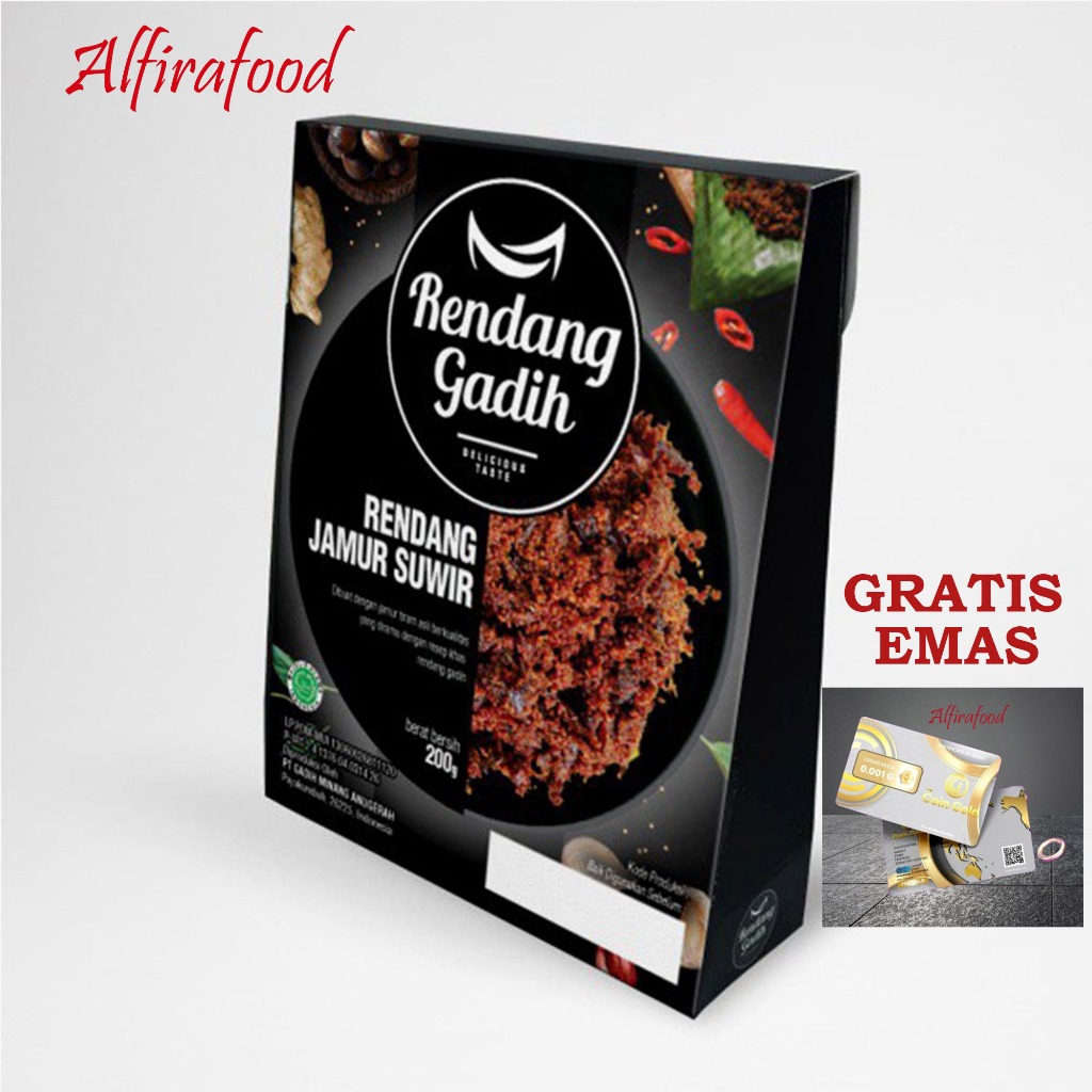 

Rendang Gadih Jamur suwir 200 gram