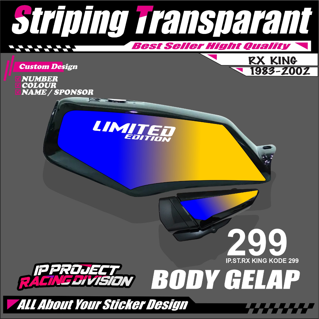 RX KING 1983 - 2002 (COD) STIKER STRIPING MOTOR YAMAHA RX KING FI HOLOGRAM DAN TRANSPARAN