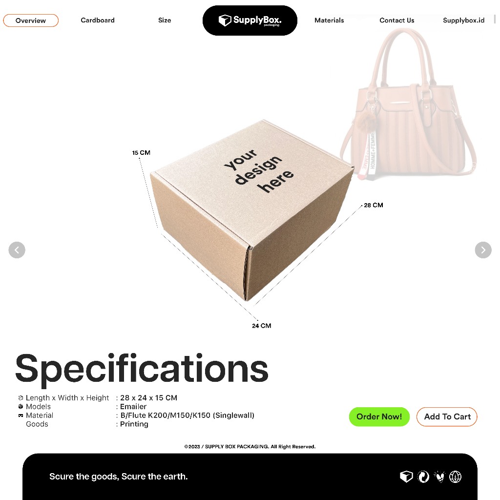 

KARDUS BOX PACKAGING PRINTING 28 x 24 x 15 CM | Kardus | Dus Box