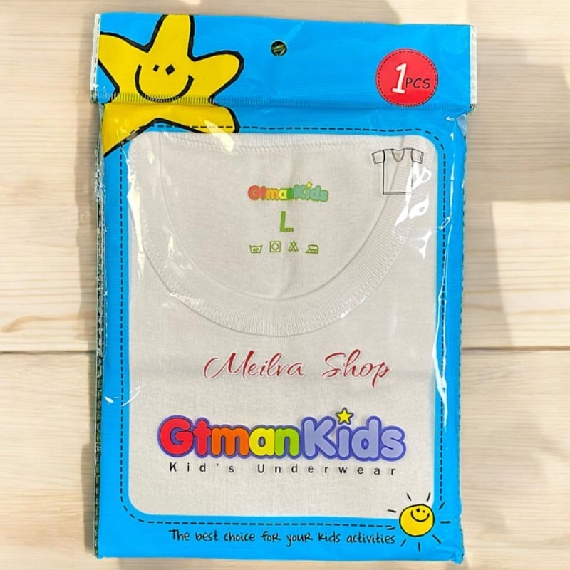 1pcs-Oblong Gt man kids GTMK 03 oblong putih polos anak laki laki