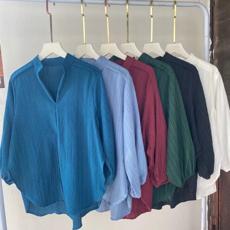 Livia Blouse - Blouse Wanita Polos - Blouse Lady Crush - Outher Premium Wanita - Kemeja Livia Blouse