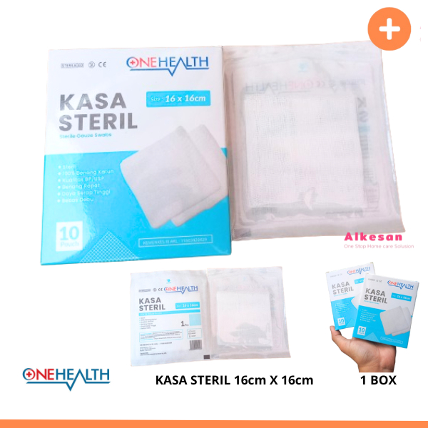 Kasa Steril 16cmX16cm Kassa Penutup Luka Onehealth Untuk Penutup Luka Operasi 1 Box