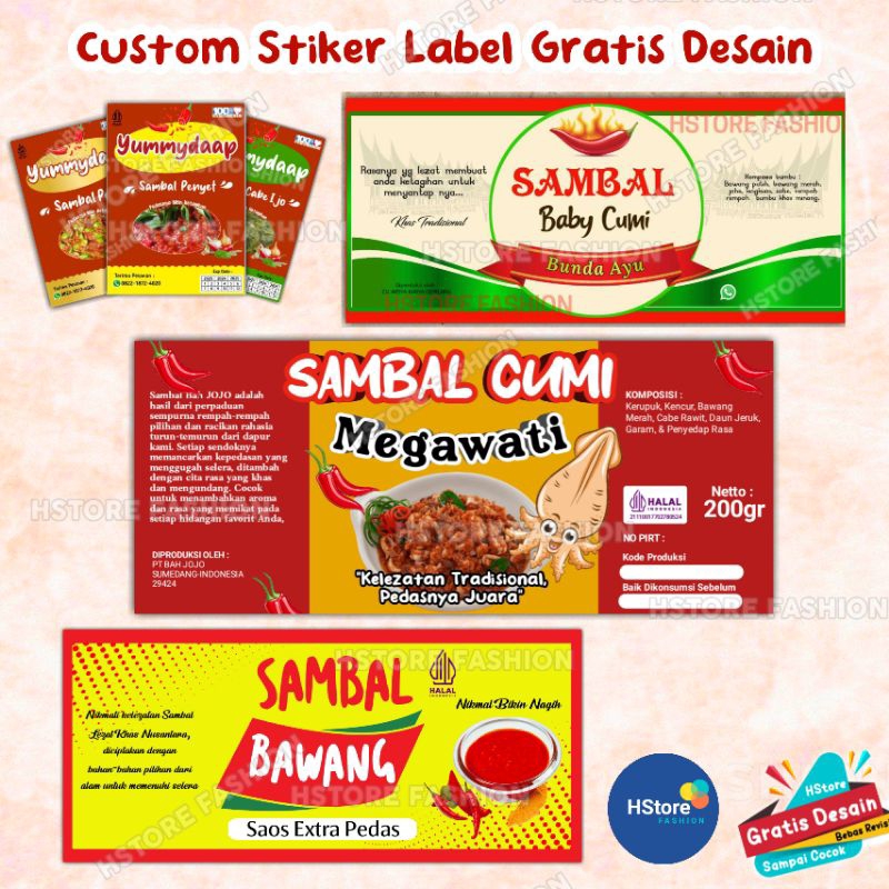 

Stiker Label Produk Sambal Homemade Produk Custom Sticker Sambel