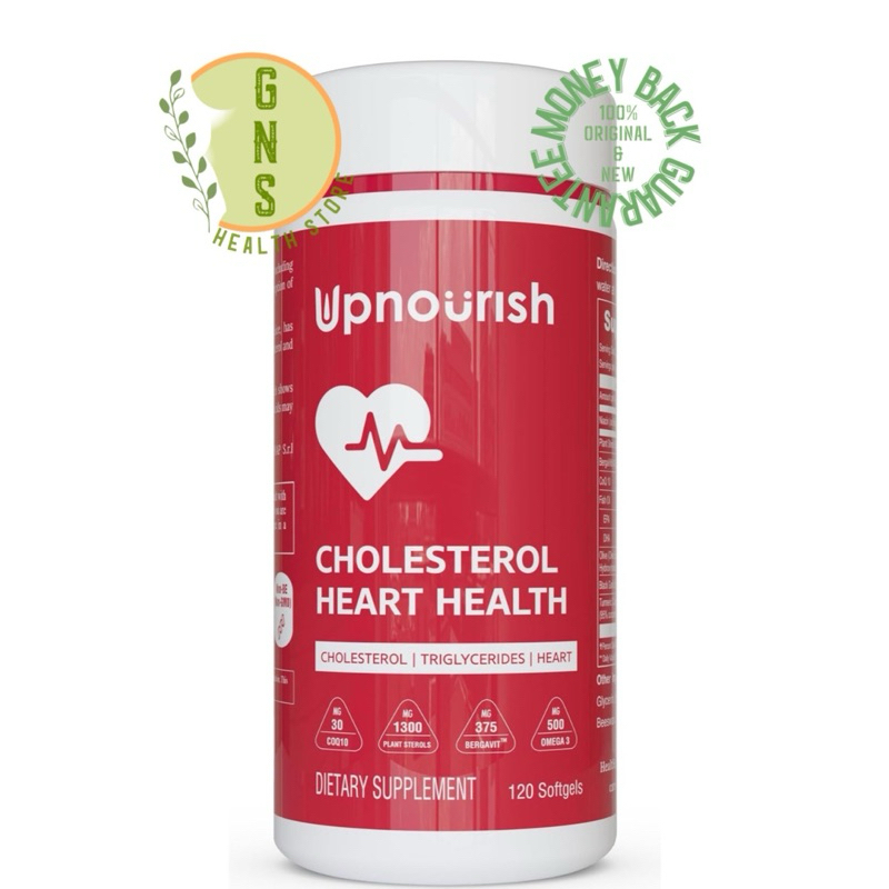 Upnourish Cholesterol Heart Health Citrus Bergamot Cholesterol Supplement Triglyceride Support CoQ10