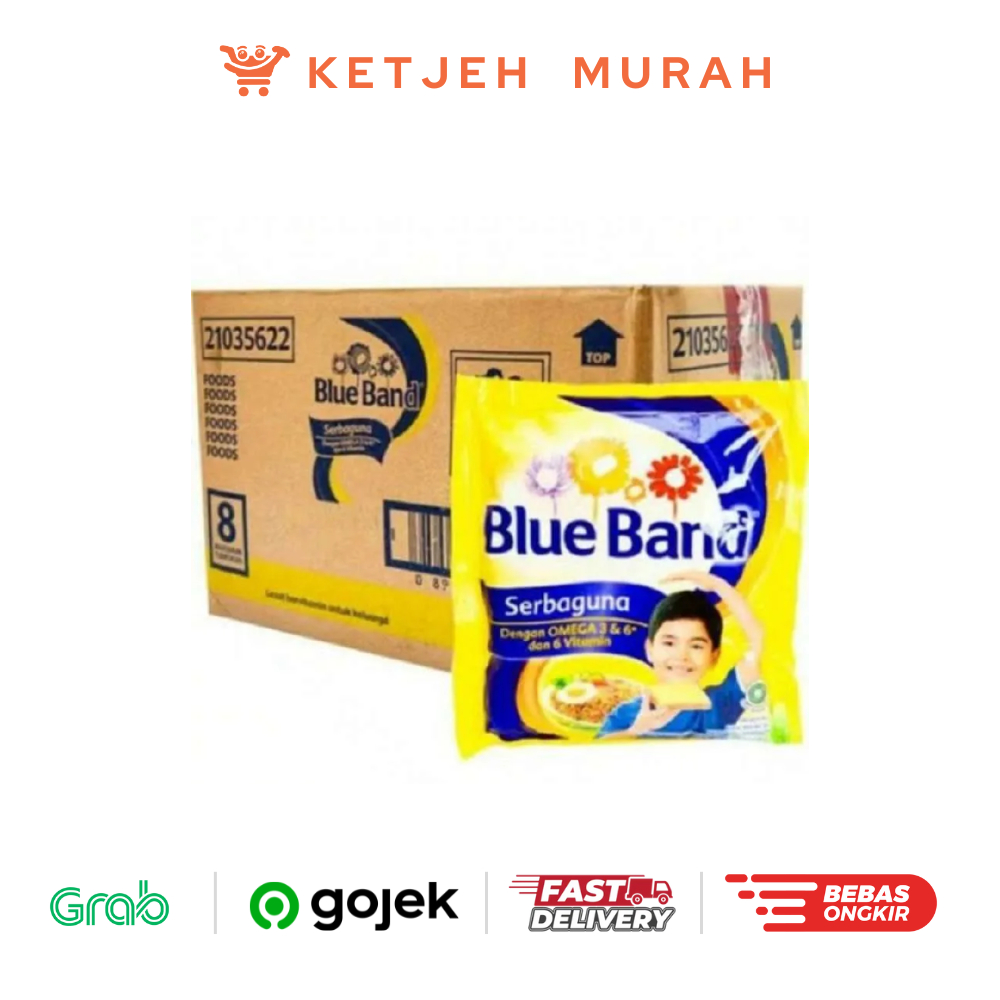 

Margarin Blueband Serbaguna Sachet 200 Gram 1 Dus isi 60 Pcs