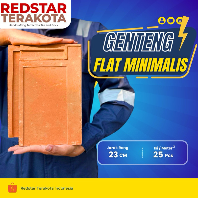 Genteng Flat Minimalis Tanah Liat