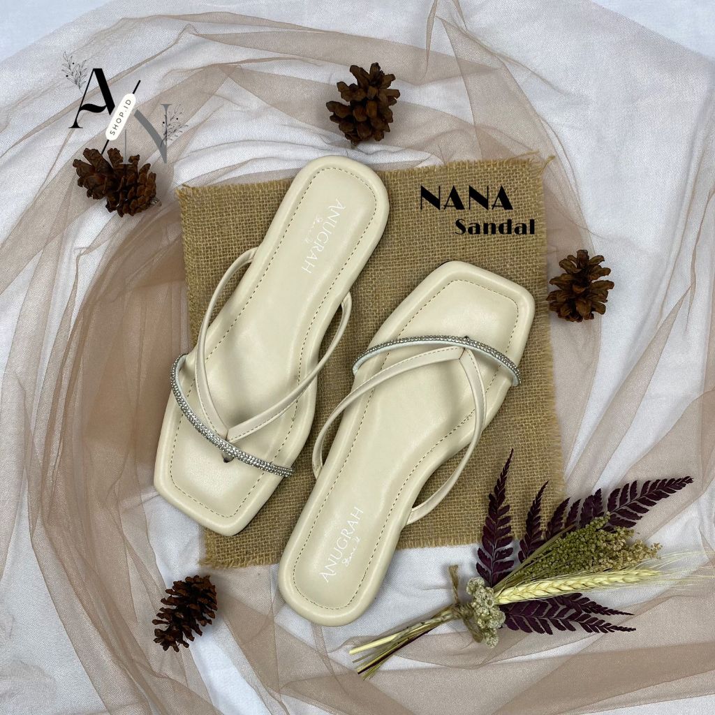 ANUGRAH_STORE.ID - Sandal Wanita Jepin Korea Casual Sendal Jepit Empuk Flat Cewek Kasual Rumahan War