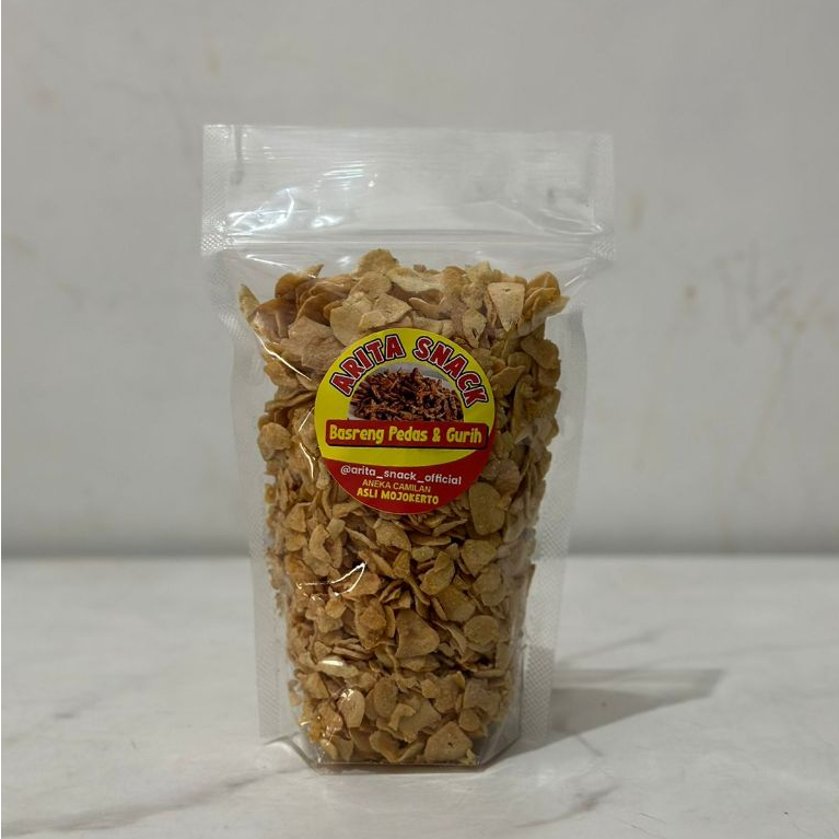 

Bawang Putih Goreng Asli Renyah dan Gurih Arita Snack - 150gr Standing Pouch