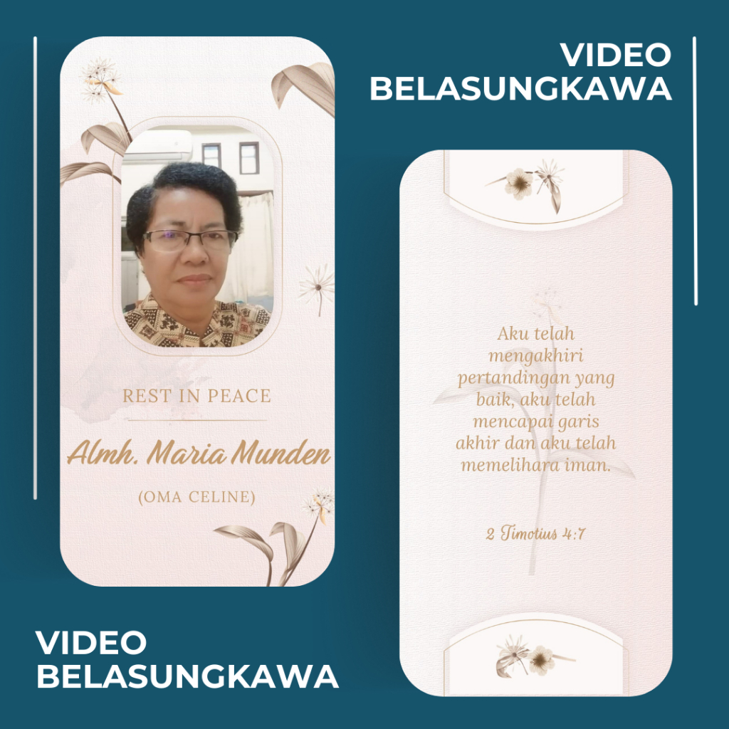 Video ucapan belasungkawa atas meninggalnya / video 40 harian