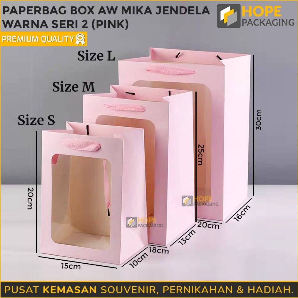 

SHOPEE SALE Paper Bag AW Warna Mika Jendela Size M 25x18x13 cm Paper Box Aw Mika jendela Kantong Bunga Mika HandBag Flower Wrapping Paper Bag Flower Bag Tas hampers