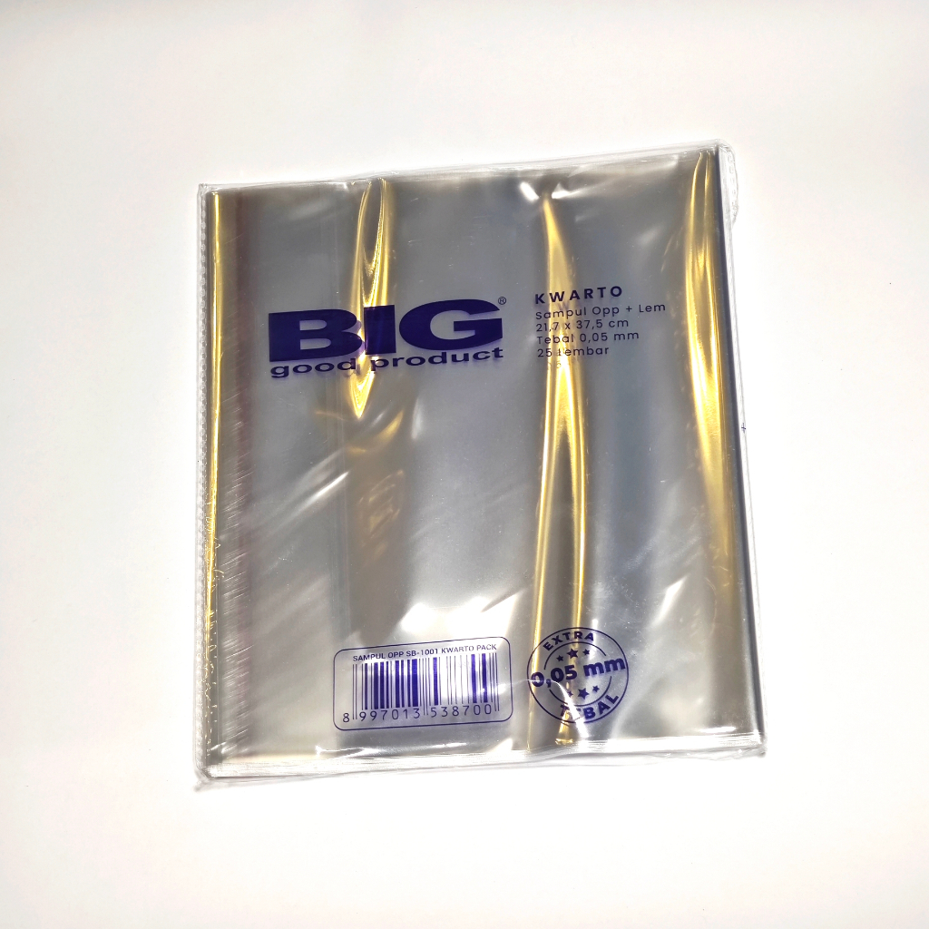 

Sampul Buku Plastik Ukuran Kwarto A5 Tebak 0.05 Micron per pak isi 25 lembar / Sampul Buku PLastik Tebal