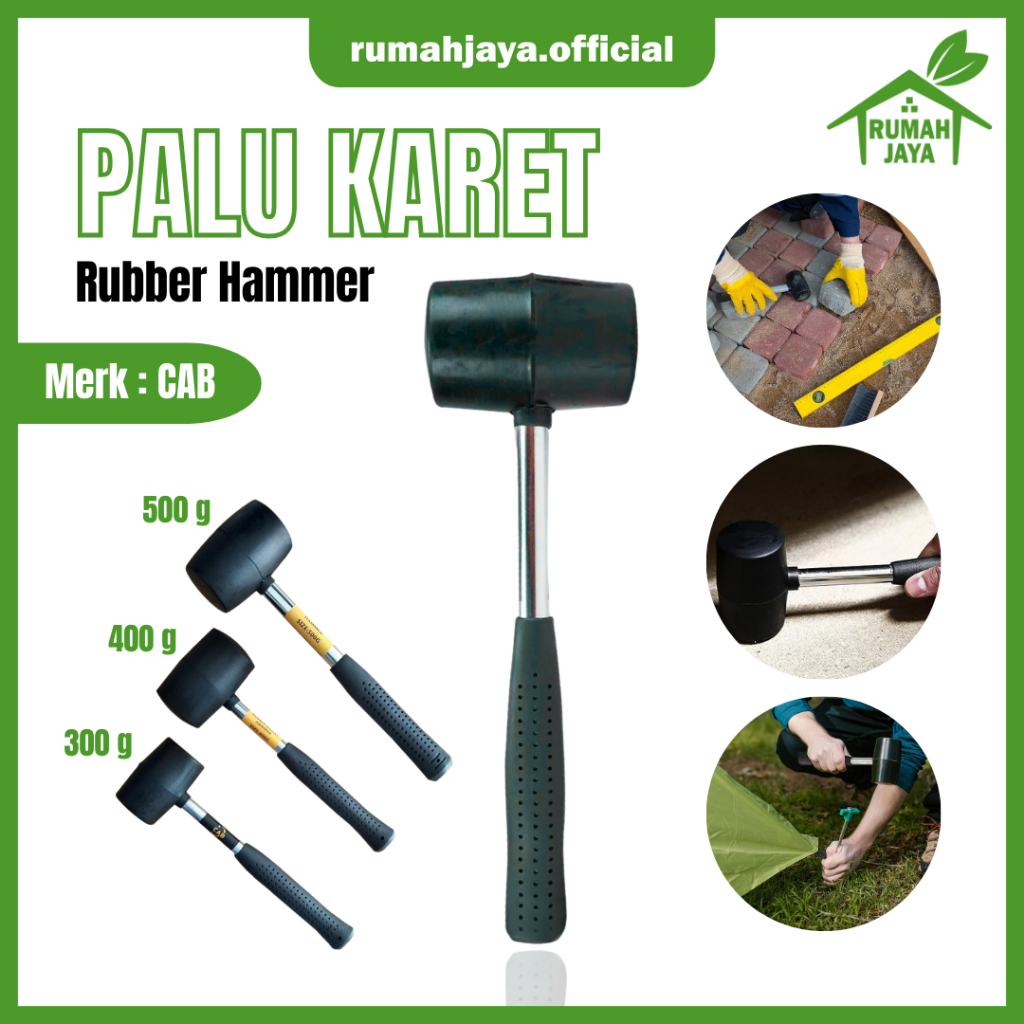 RJO - Palu Karet Keramik / Rubber Hammer / Palu Karet Lantai Keramik / Palu Granit High Quality Gaga
