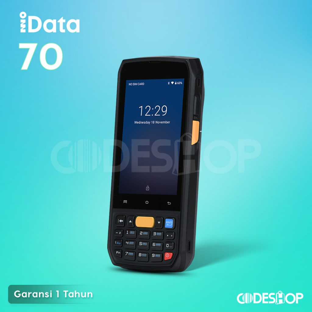 PORTABLE SCANNER BARCODE MOBILE IDATA 70 / IDATA70 ANDROID 4G GARANSI RESMI