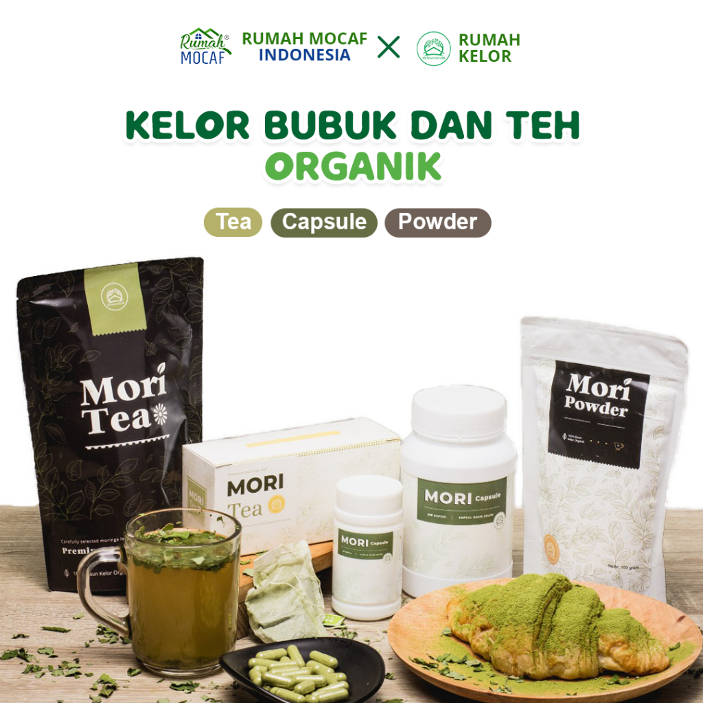 Daun Kelor Original 100% - Teh Daun Kelor - Bubuk Daun Kelor - Kapsul Daun Kelor - Organik - Alami