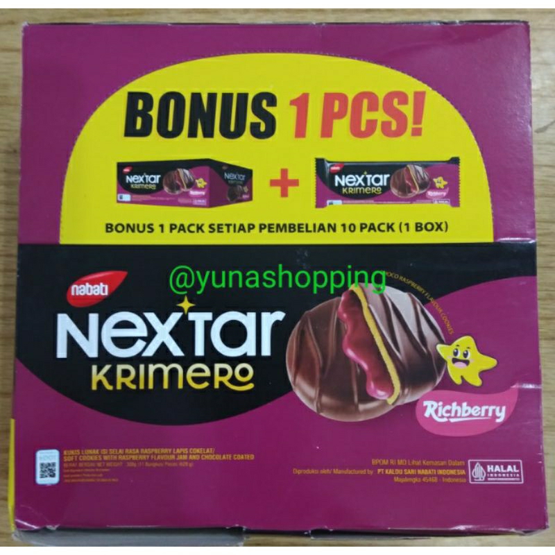 

Nextar Krimero Nabati Richberry per box isi 11 bungkus @28g