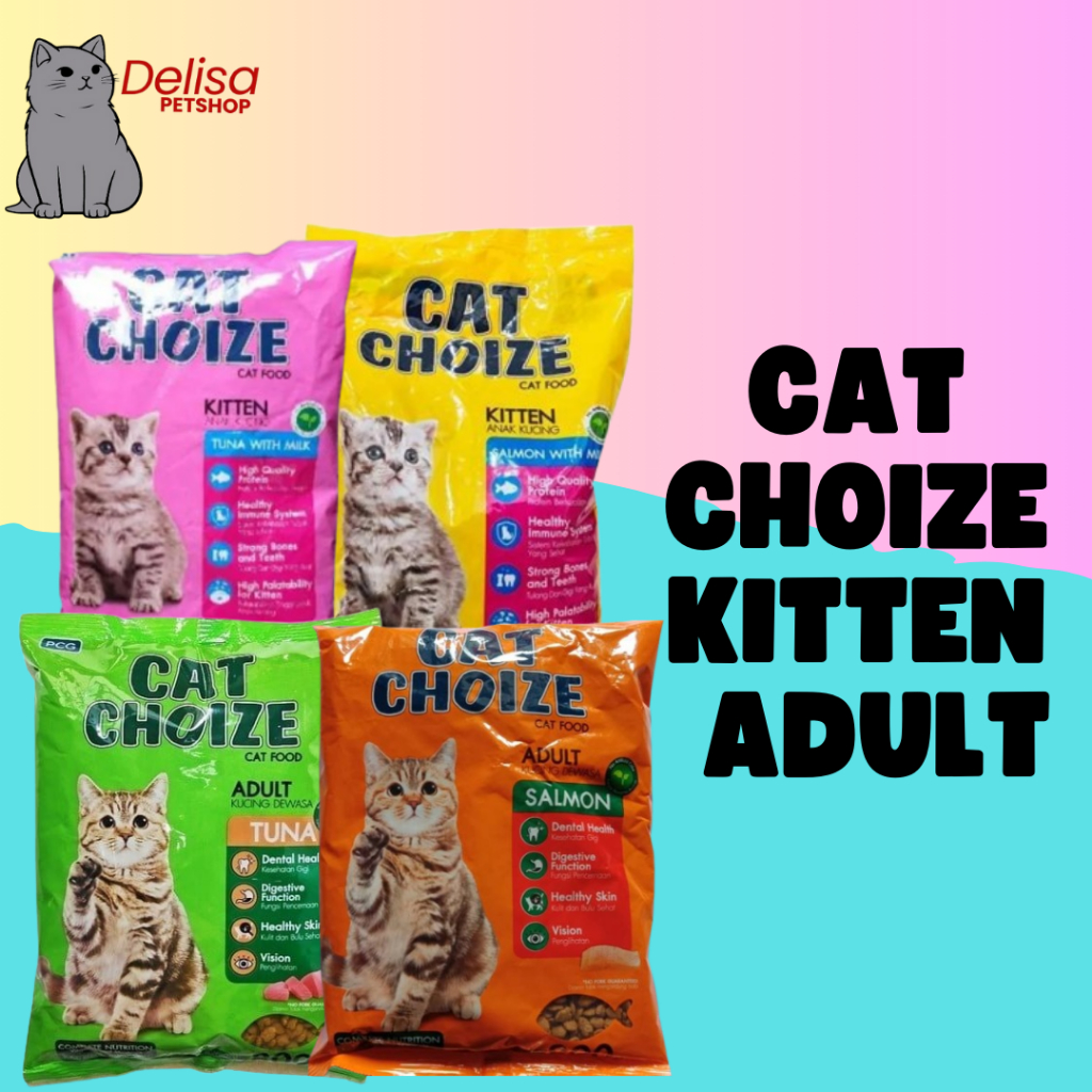 Makanan Kucing Cat Choize Kitten 1kg dan Cat Choize Adult 800gr