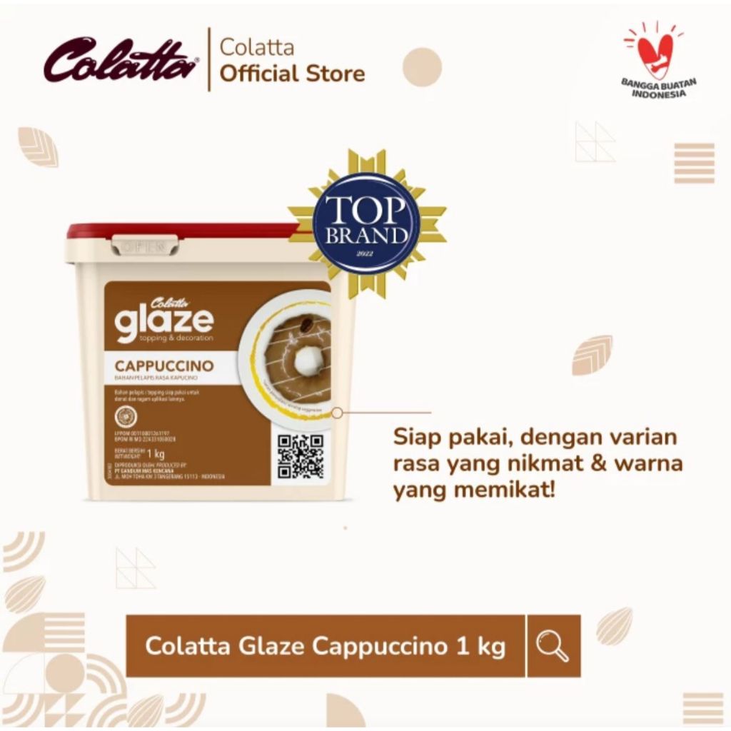 

GLAZE Colatta CAPPUCINO 1kg Selai Topping Donat