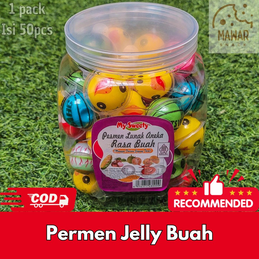 

permen jelly aneka rasa buah isi 50pcs