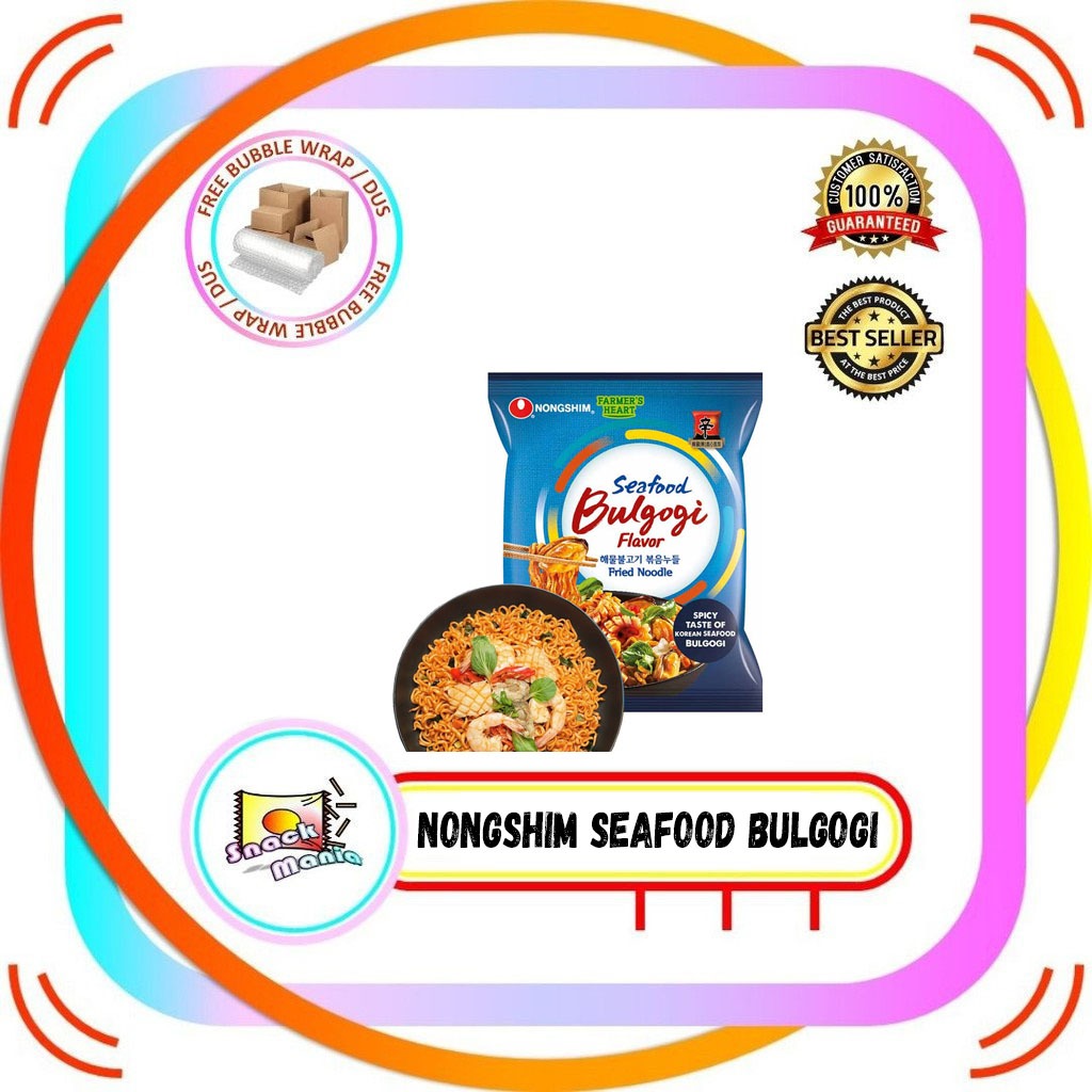 

Nong Shim NONGSHIM Seafood Bulgogi Fried Noodle 105 gr Mie Korea