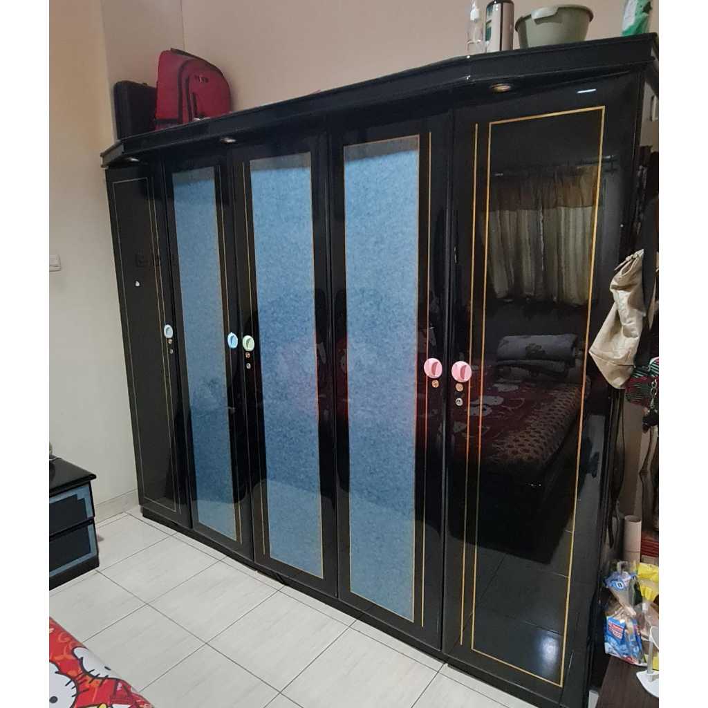 SET LENGKAP Lemari Baju, Meja Rias, Dipan, Nakas | Tempat Baju Lemari Kaca Rak Wardrobe Laci Tempat 