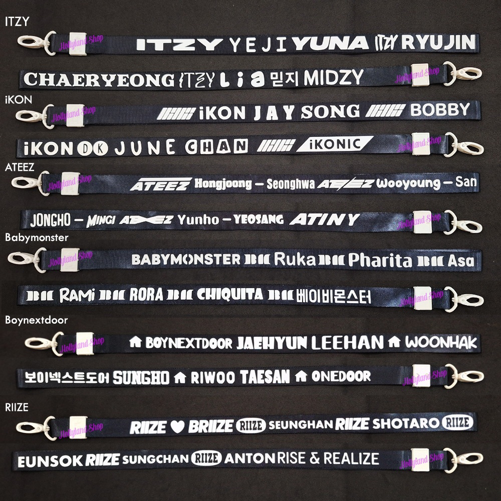 

Lanyard Strap Gantungan Tali Panjang ID Card KPop itzy babymonster riize boynextdoor ateez dll Unofficial