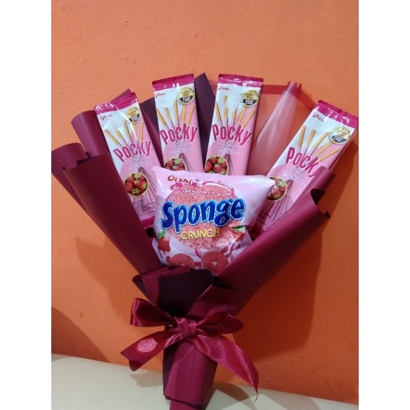 

buket pocky / buket sponge / buket murah