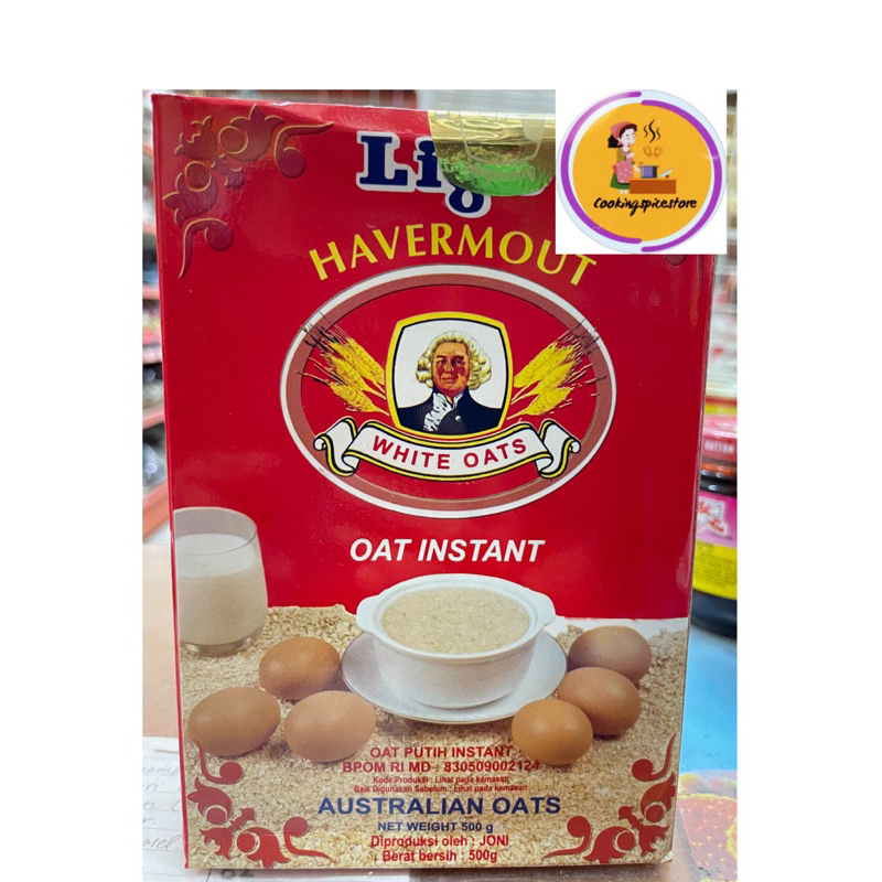

LIGO HAVERMOUT INSTANT OATMEAL AUSTRALIAN WHITE OATS 500 GRAM MERAH