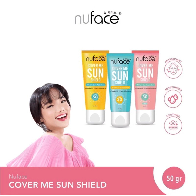 idkshoop.id / Sunscreen Nuface Cover Me Sun Shield Spf 30 dan Spf 50