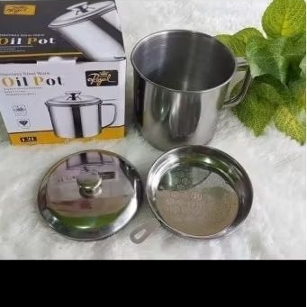 Oil Pot Stainless/saringan minyak jelantah