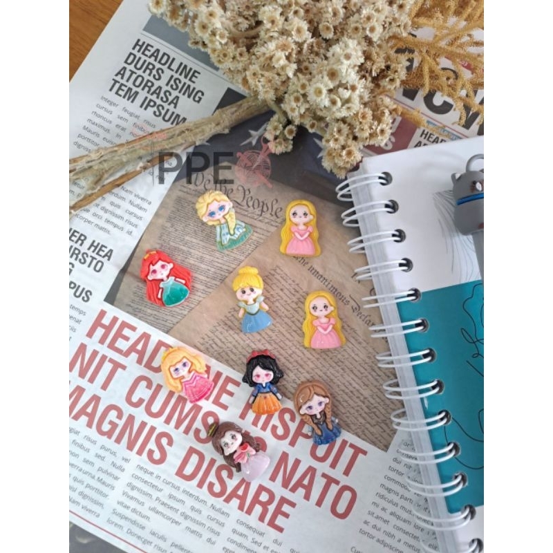 Resin Clay Disney Princess (10pcs) | Bisa Request Bandul