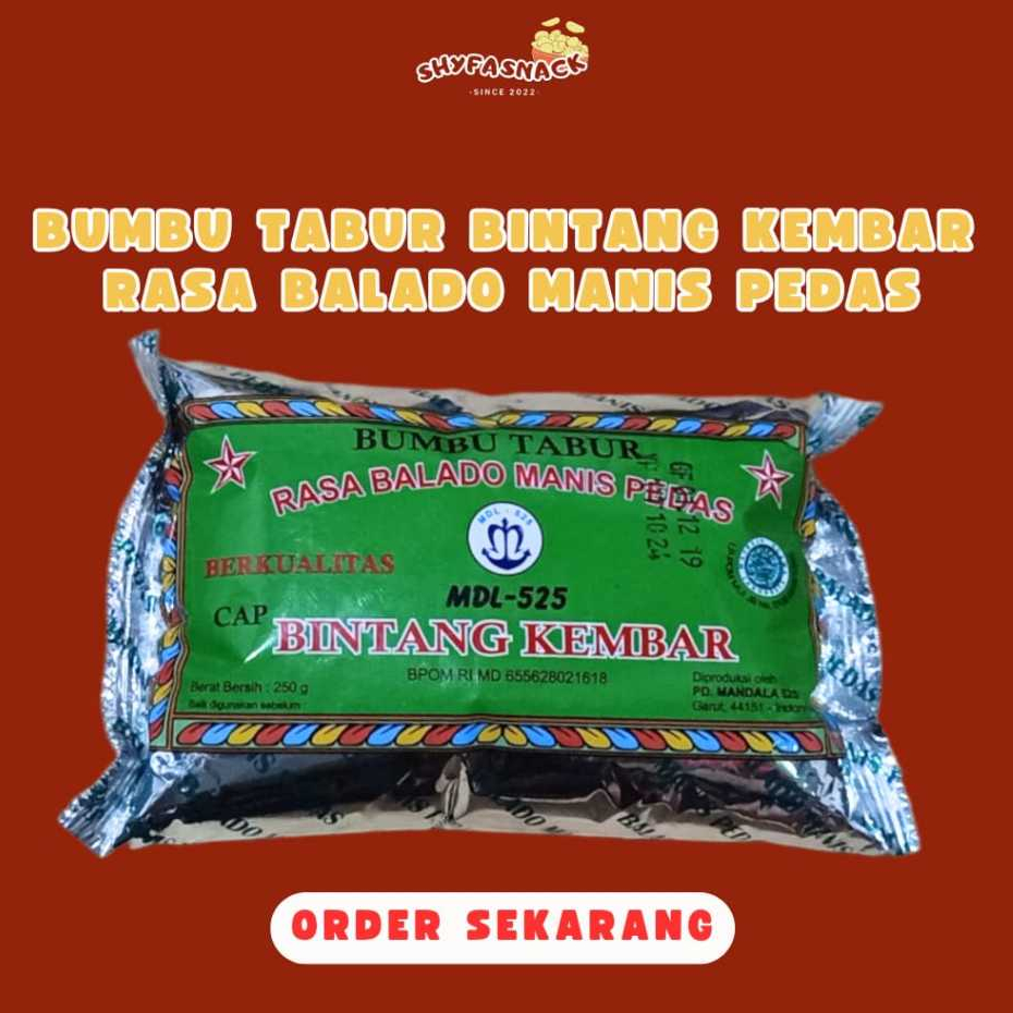 

BUMBU BALADO BINTANG KEMBAR/BUMBU BINTANG KEMBAR 250 GRAM