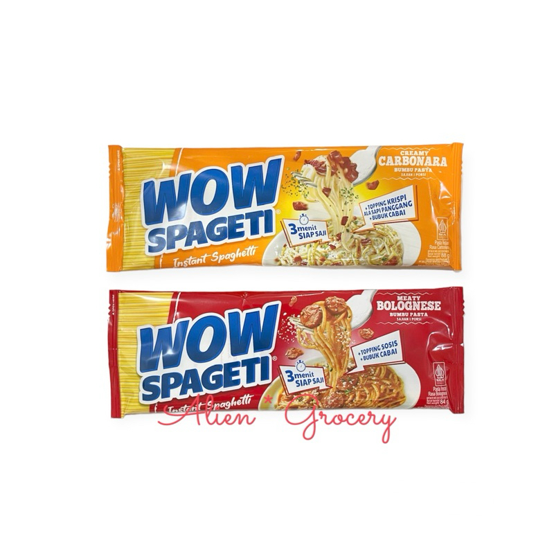 

MAYORA MIE WOW SPAGHETTI Instan Instant Creamy Carbonara Bolognese 88gr