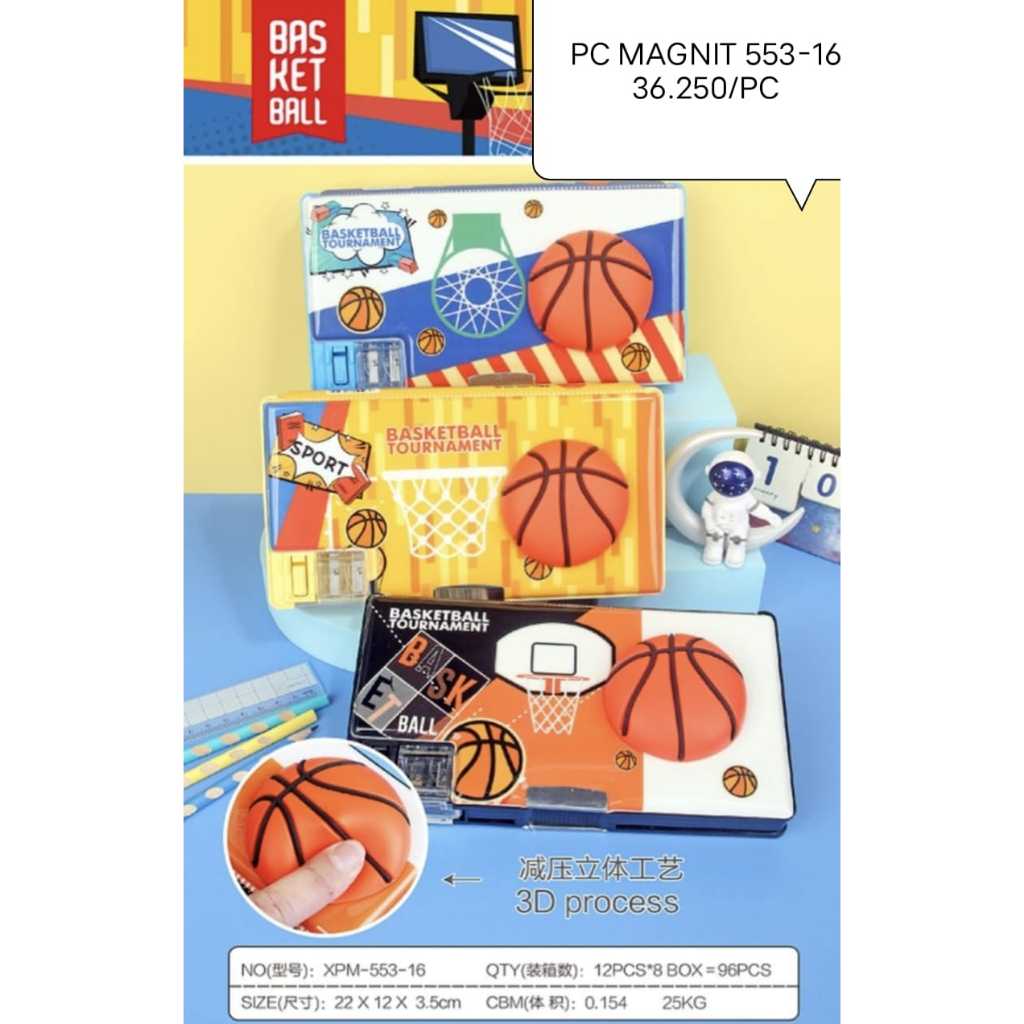 

TEMPAT PENSIL / KOTAK PENSIL BASKET 3D 553-16
