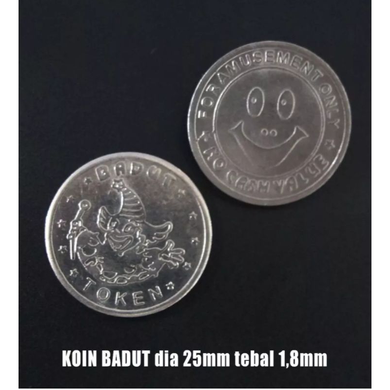 COIN GAMES.2.5MM coin mainan,coin mesin capit,coin odong odong,coin badut/coin apple (500pcs)