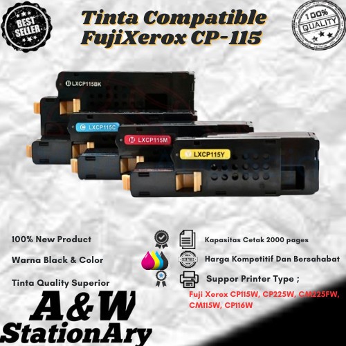 Toner Catridge Fuji Xerox Compatible CP115W CP225W CM115W 1Paket For Fuji Xerox CP115W, CP225W, CM22