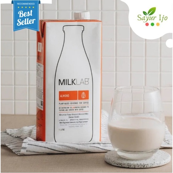 

MILKLAB Almond Milk 1 LITER / Pack Fresh Susu Nabati Segar Kacang Almond Premium For Coffee Instant HALAL