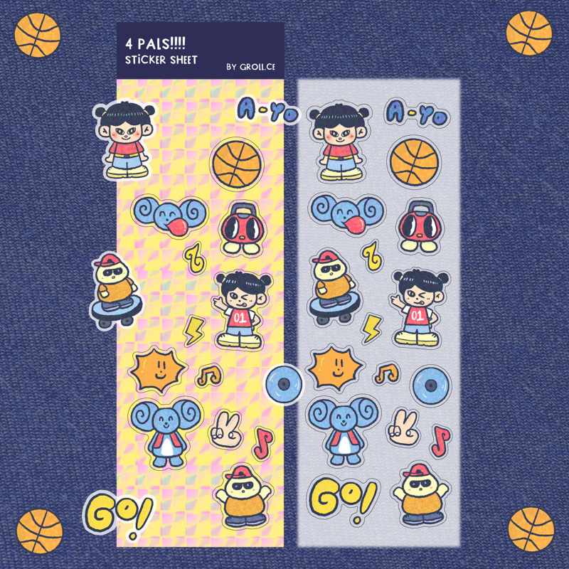 

Groll.cee-4 pals Sticker Sheet