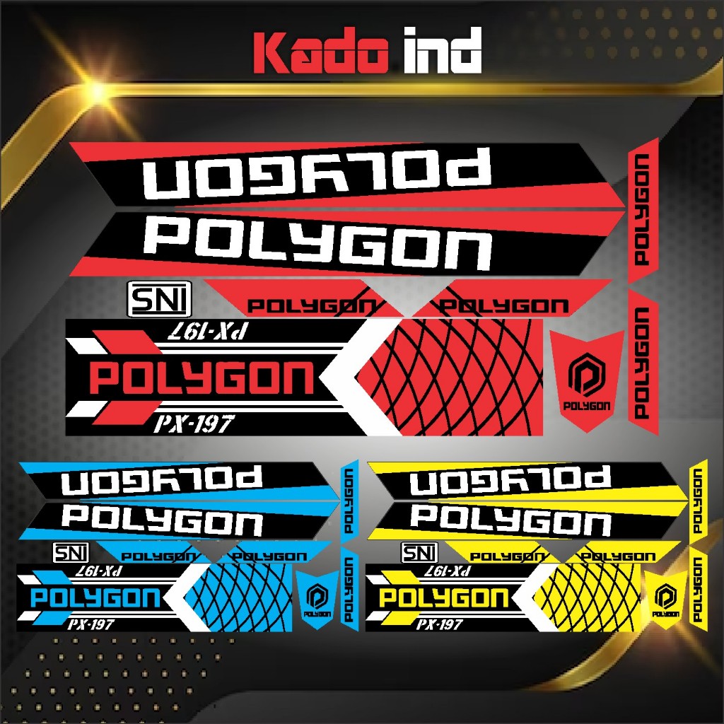 stiker sepeda bmx 20 Polygon PX